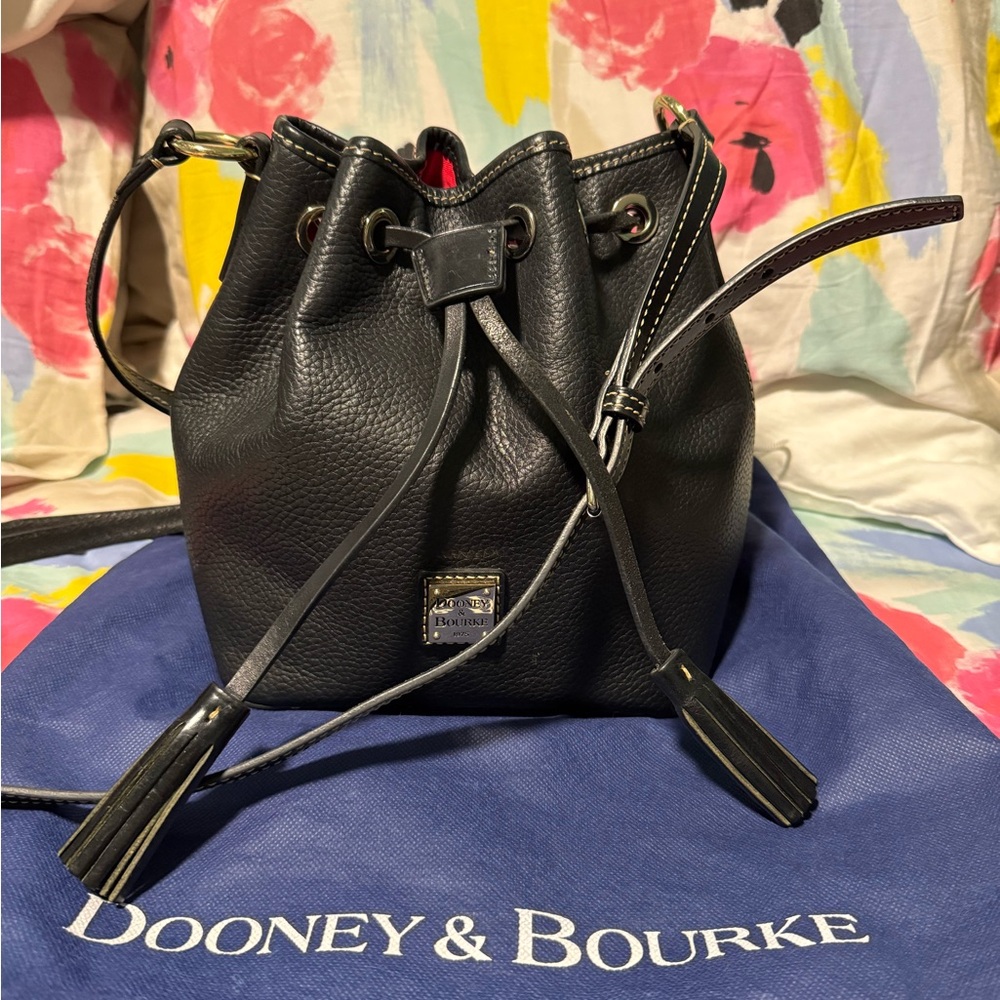 Dooney & Bourke Black Drawstring Bag - Picture 2 of 10